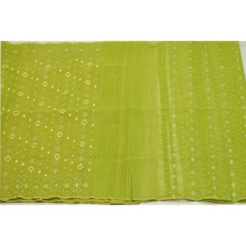 Olive Green Handlooms Jamdhani Sharee - Image 3