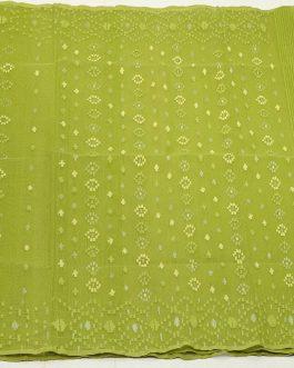 Olive Green Handlooms Jamdhani Sharee